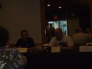 Cinema Knife Fight writers Mike Arruda and L.L. Soares.