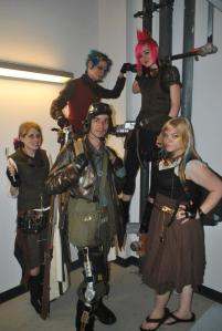 The Vagabonds and roadie, Kendra L. Saunders. Photo by Nick Presuto.