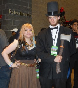 Kendra L. Saunders and Abraham Lincoln: Vampire Hunter.