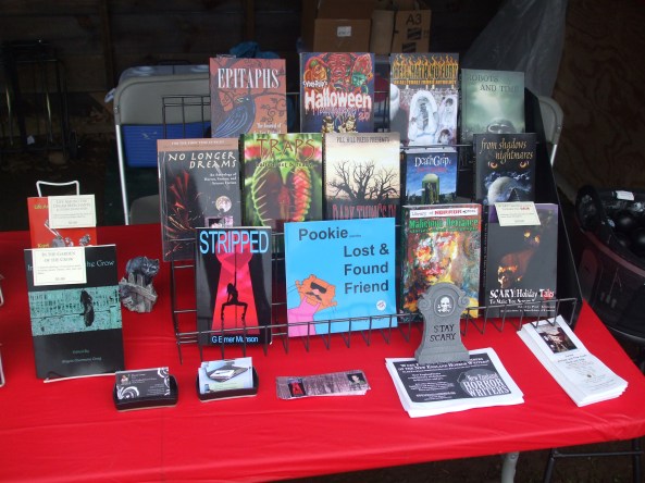 2012-09-09 08.05.44 A front view of the NEHW table at the Hebron Harvest Fair. Photo by Jason Harris.