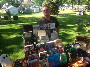 Author Rob Watts was at the Books & Boos tent on Sunday.