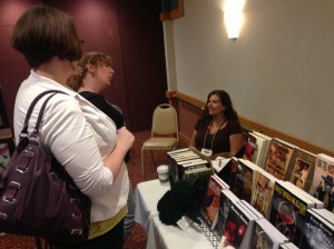 From left to right: writers Catherine Grant, Stacey Longo, and Tracy Carbone.