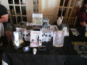 Author Rob Smales' books on the NEHW table.