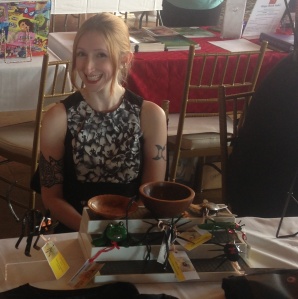 Author Erin Thorne at the Books & Boos table.