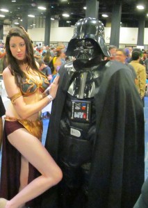 Princess Leia and Darth Vader.