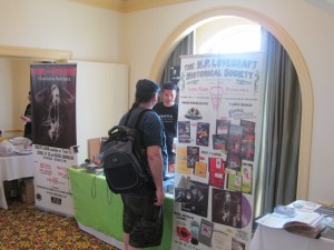The H.P. Lovecraft Historical Society's table.
