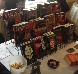 The offerings at the NEHW table.