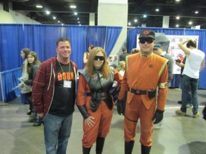 Author Rob Watts with some Visitiors.