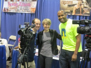 Nikki Clyne with some fans