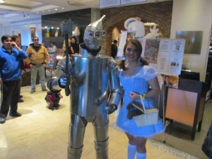 The Tin Man and Dorothy.