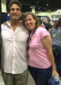 Author Stacey Longo with John Altamura (a.k.a. the Toxic Avenger)