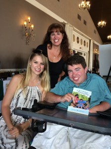 From left to right: Katie, Lisa, and Kyle promoting memoir A Mother's Journey.