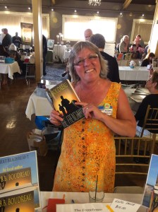 Author B.B. Boudreau with her book, The Frenchman.
