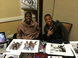 Theshay West and Moses Moseley of The Walking Dead.