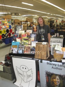 Author Stacey Longo at the Books & Boos table.
