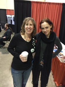 Author Stacey Longo and actress Fiona Dourif (Curse of Chucky)