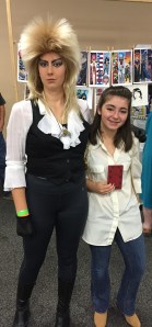Jareth the Goblin King and Sarah.