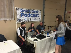 The Drunk Geek Podcast table.