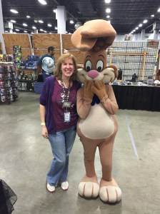 Author Stacey Longo and the Nestle Quik Bunny.