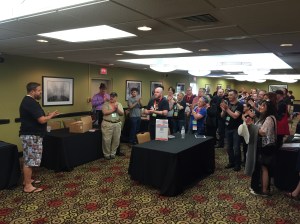 Author and AnthoCon organizer Tim Deal giving the convention's closing remarks.
