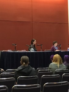 The American Horror Story panel with Erika Ervin and Naomi Grossman.