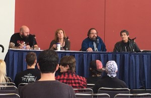 Authors on the Writer's Studio panel (from left to right): Joe Knetter, Stacey Longo, K.H. Vaugn and Jack Ketchum. 