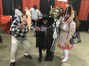 Beetlejuice cosplay.