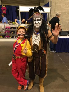 Mario and Tonto and a Rhode Island Comic Con volunteer photo-bombing in the background.