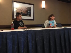 Authors Matt Herring and Stacey Longo at their The Art of Genre Writing panel.