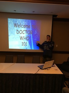 Author Herring at his Dr. Who 101 panel.