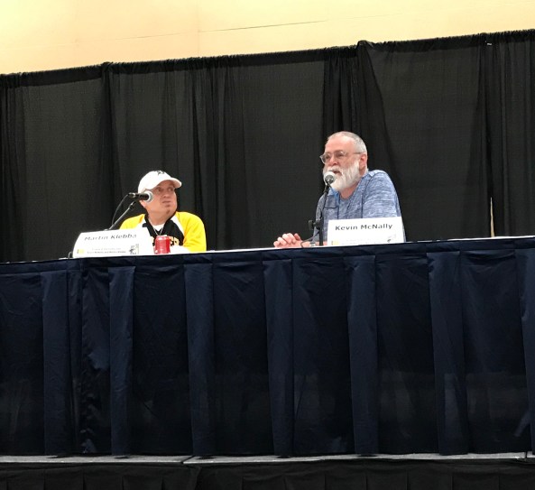 Martin Klebba and Kevin McNally at the Pirates of the Caribbean panel.
