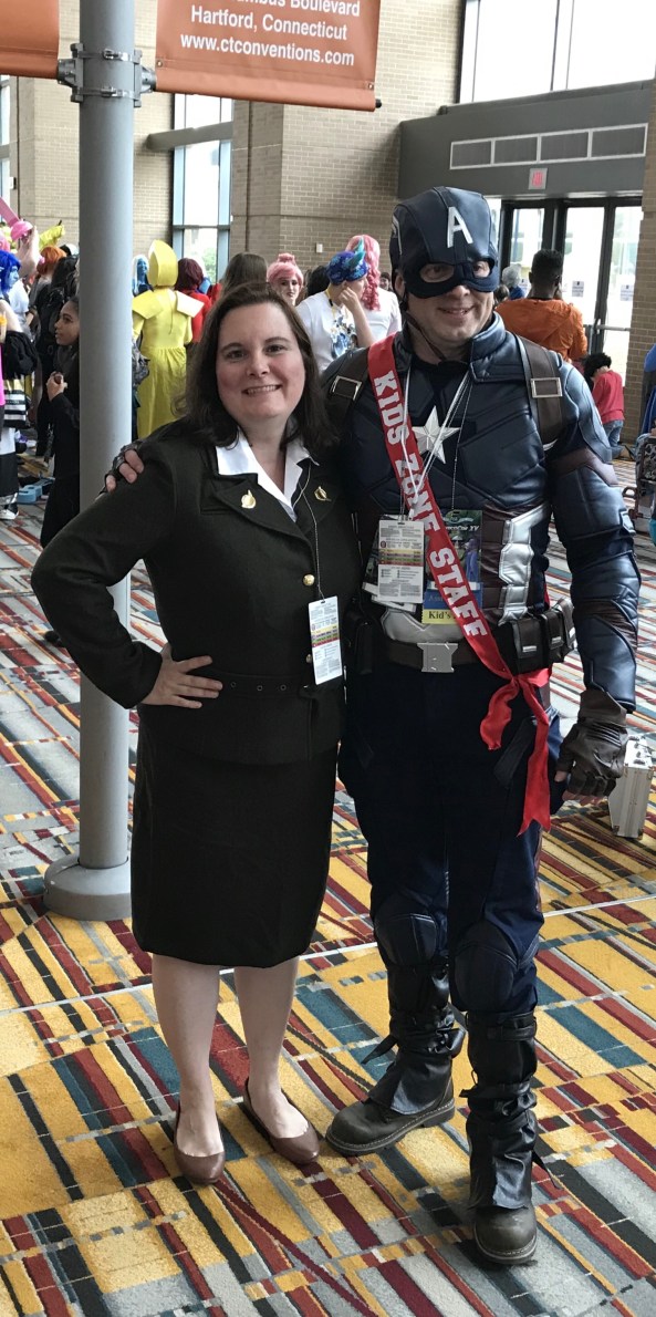 Peggy Carter and Captain America.