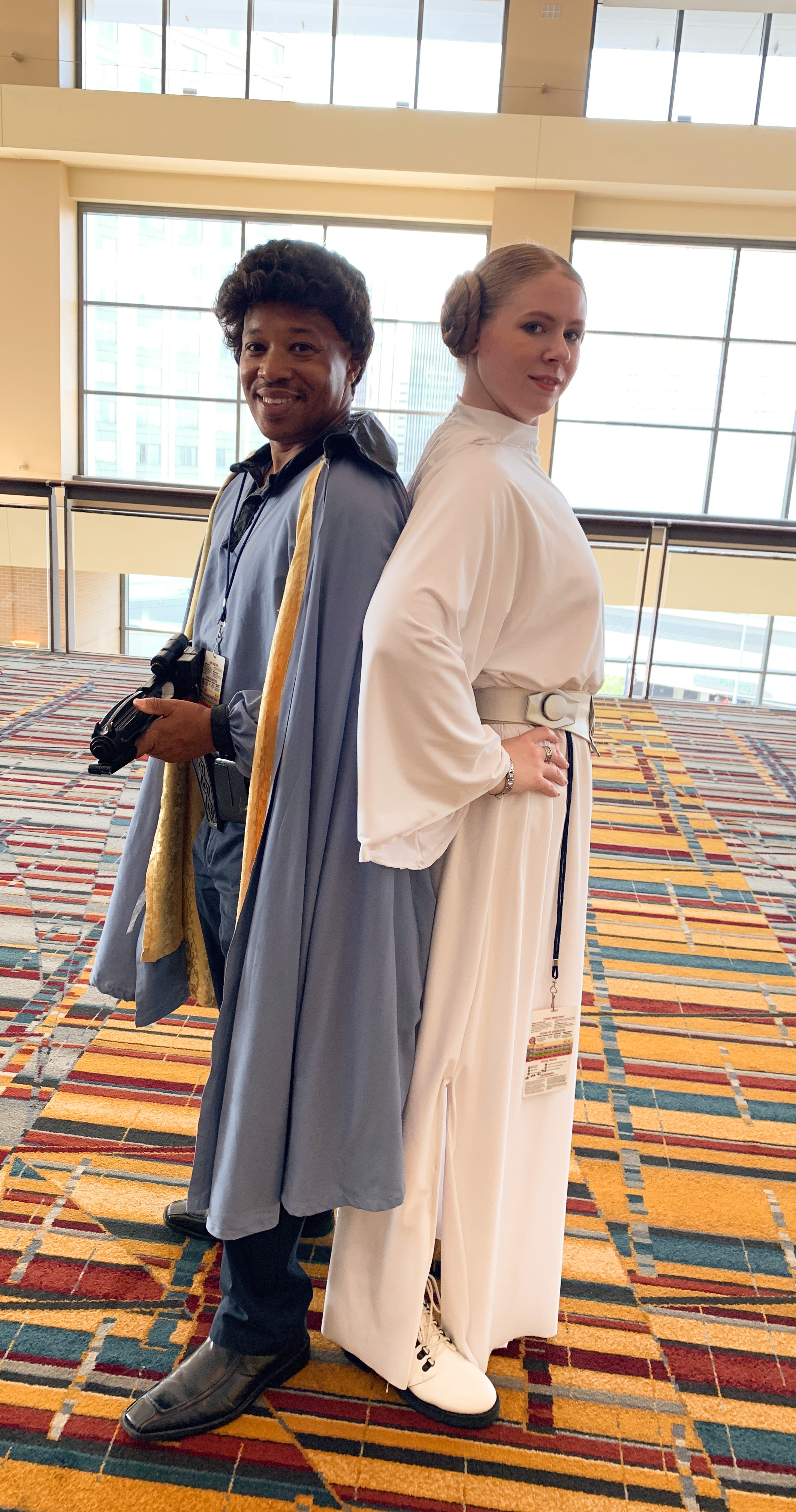 Lando Calrissian and Princess Leia Organa. 