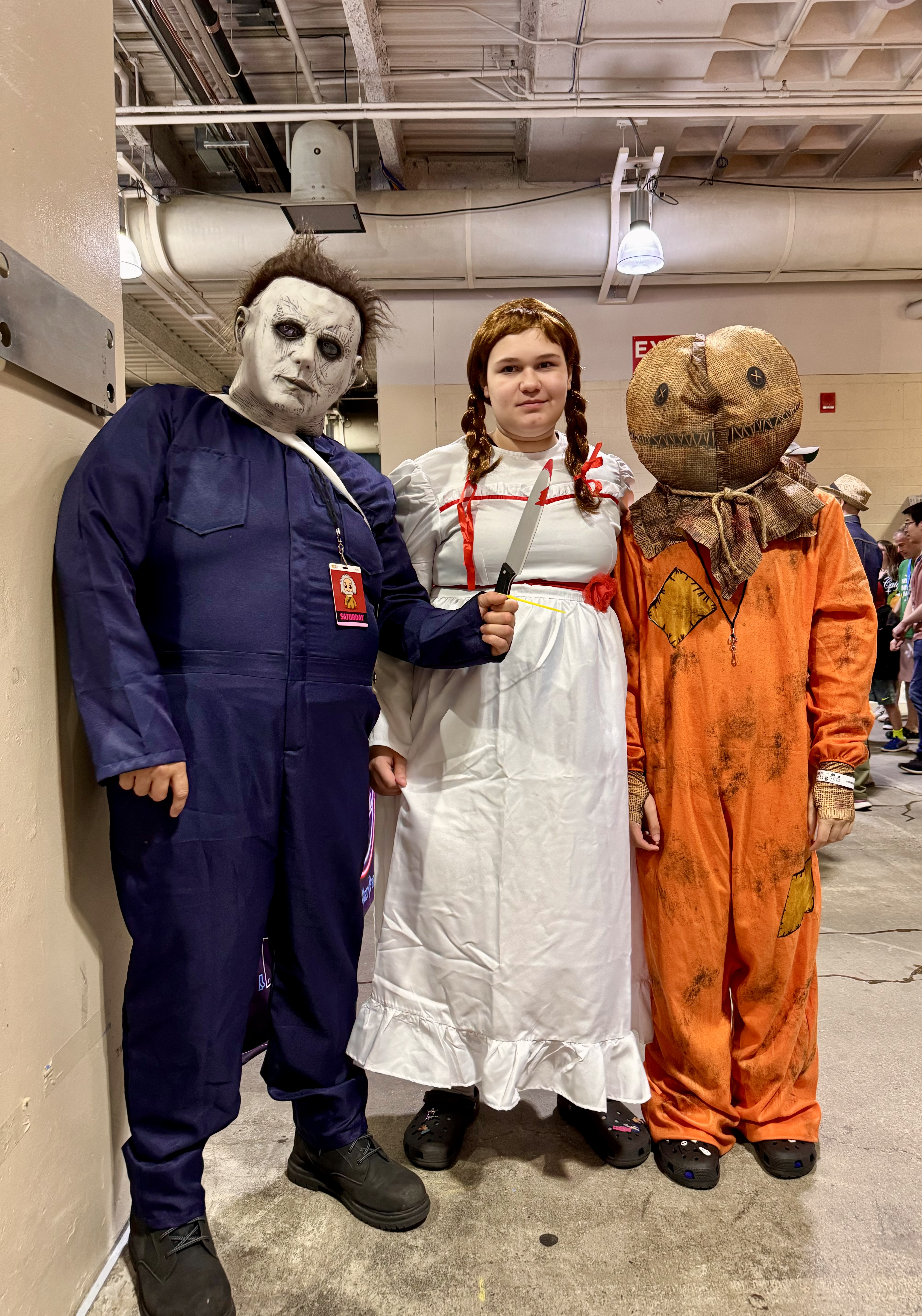 Michael Myers, Annabelle, and Sam. 